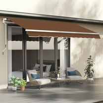 Outsunny 10'x8' Awning Door Canopy Back Outdoor Sun Rain Shade Shelter Cover