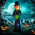 thumbnail image 1 of Outsunny 8ft Inflatable Halloween Pumpkin Head Ghost in A Hat, Halloween Decoration with LED Lights for Garden Indoor Outdoor, 1 of 9