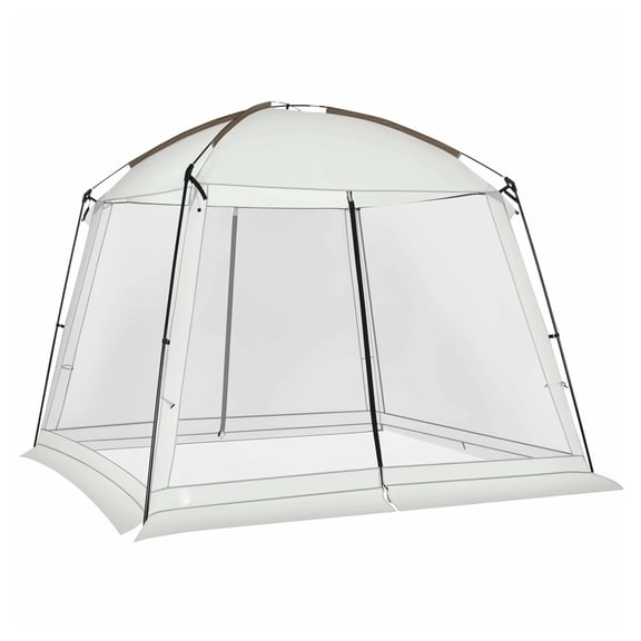 10x10 Screen House Tent, UV50+ Sun Protection, 2 Doors, Carry Bag, Outdoor Camping Tent for 6-8 People, Easy Setup
