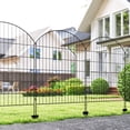 thumbnail image 1 of Outsunny Garden Fence, 4 Pack Metal Fence Panels, 11.4' Decorative Yard Border Edging, Landscape, 43" H, Grids, 1 of 9