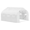 Outsunny 11.5' x 10' x 6.5' Outdoor Walkin Greenhouse, Tunnel Green
