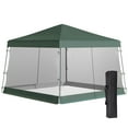 thumbnail image 1 of Outsunny 11.5"x11.5" Green Pop Up instant Outdoor Canopy, Adjustable Height, 1 of 8