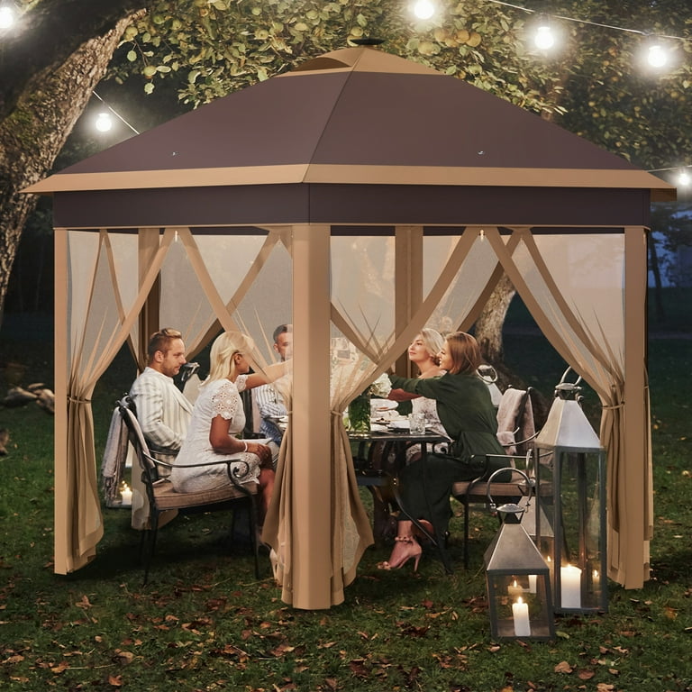 Sunjoy Portable Pop Up Gazebo Night Pop Up Sun Shelters Pop Up