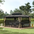 thumbnail image 1 of Outsunny 15' x 11' Hardtop Gazebo, UV Protection, 1 of 9