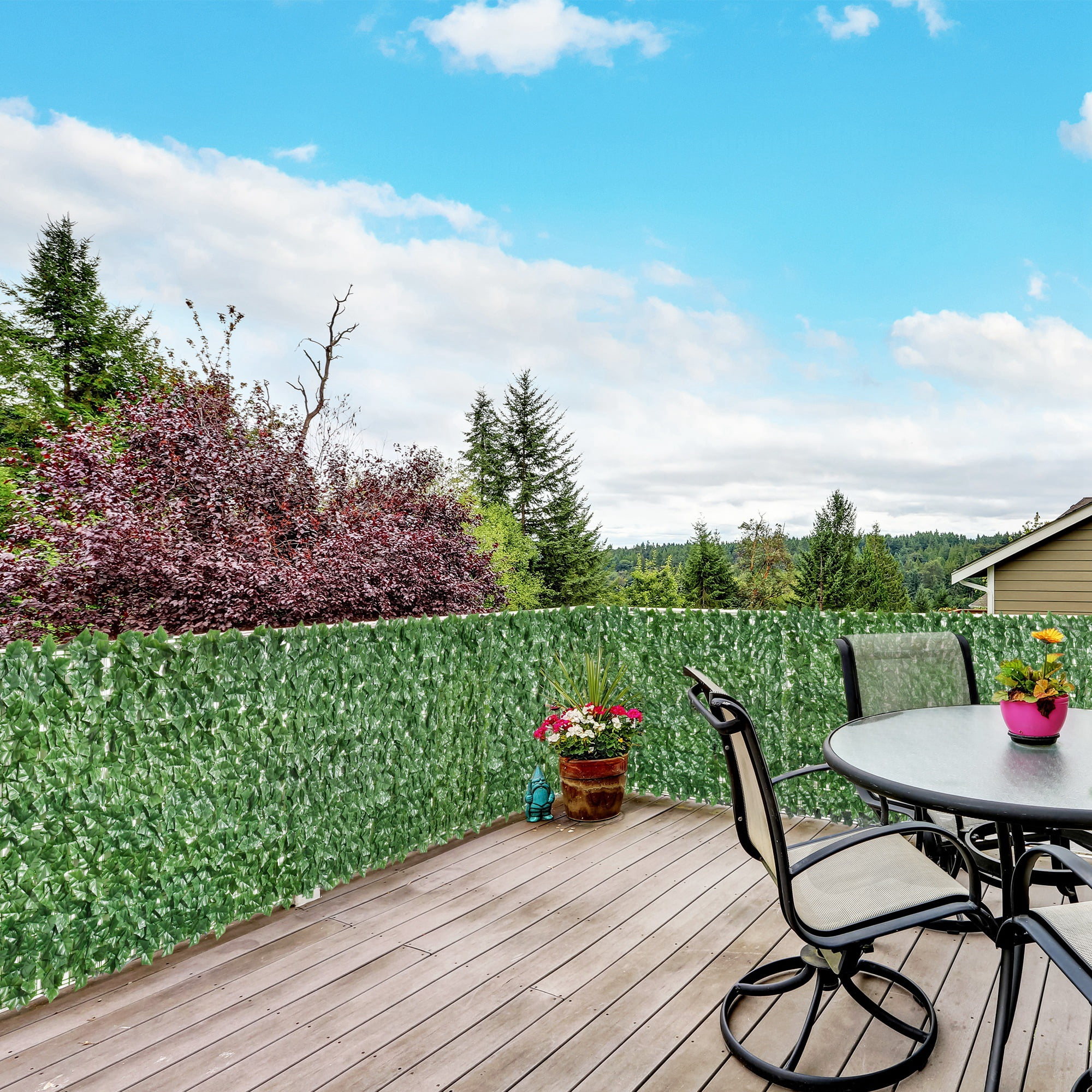 Outsunny 104cm Tall Dark Green Faux Ivy Privacy Fence