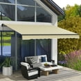 thumbnail image 1 of Outsunny&nbsp;12' x 10' Patio Retractable Awning Sunshade Shelter, Beige, 1 of 10