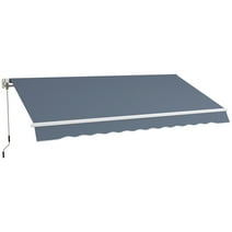 Outsunny 12' x 10' Retractable Awning Patio Awnings Sun Shade Shelter