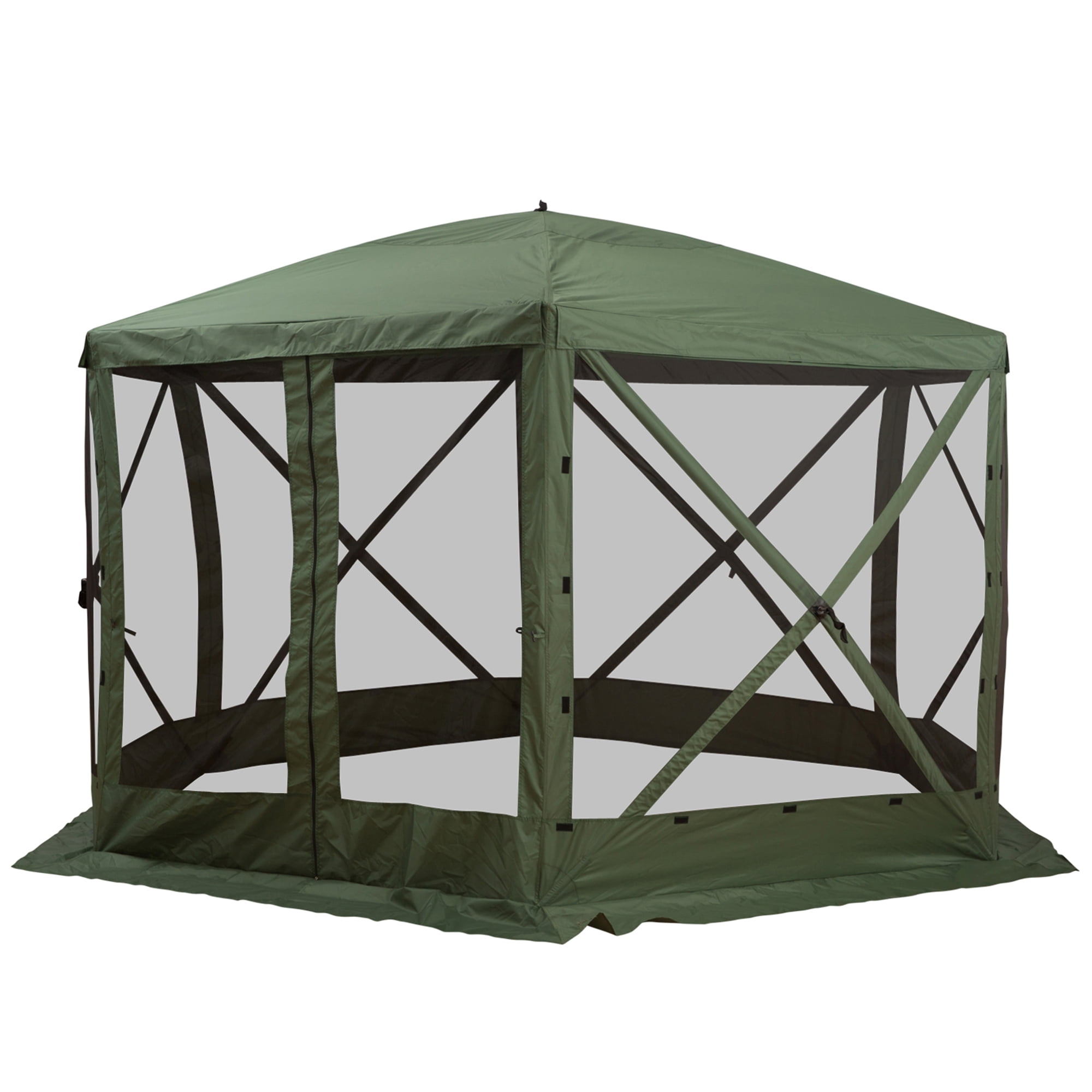 Outsunny 12' x 12' Hexagon Screen House, Pop Up Tent Portable Gazebo Canopy Shelter with Mesh