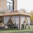 thumbnail image 1 of Outsunny 12ft x 12ft Khaki Pop Up Outdoor Canopy, 1 of 9