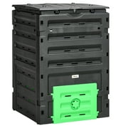 Outsunny 120 Gallon Compost Bin, Large Composter with 80 Vents
