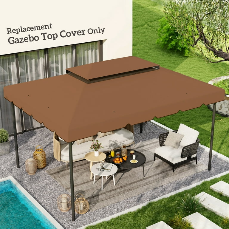 Outsunny 13' x 10' Gazebo Replacement Canopy, Gazebo Top Cover for