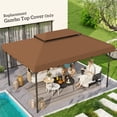 thumbnail image 1 of Outsunny 13' x 10' Gazebo Replacement Canopy, Gazebo Top Cover for 01-0870, 84C-101, 84C-144 with Double Vented Roof (TOP ONLY), Coffee, 1 of 9