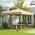 thumbnail image 1 of Outsunny 13' x 13' Pop Up Canopy Tent, Instant Sun Shelter, Tents for Parties, Height Adjustable for Outdoor, Garden, Patio, Parties, Beige, 1 of 9