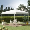 thumbnail image 1 of Outsunny 13' x 13' Pop Up Canopy Tent, Instant Sun Shelter, Tents for Parties, Height Adjustable for Outdoor, Garden, Patio, Parties, White, 1 of 9