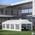 thumbnail image 1 of Outsunny 13' x 26' Heavy-duty Large Wedding Tent with Sidewalls, White, 1 of 9