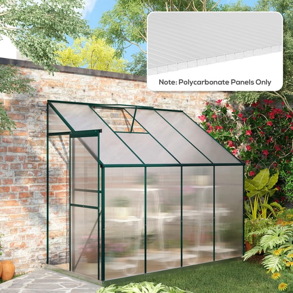 Outsunny 14 Piece Twin-Wall Polycarbonate Greenhouse Panels, 4' x 2' x 0.16"