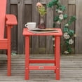 thumbnail image 1 of Outsunny 15" Patio End Table, HDPE Plastic, Red, 1 of 9