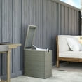 thumbnail image 1 of Outsunny 17-Gallon Small Deck Box, UV Resistant Wicker Outdoor Storage Box with Slatted Acacia Wood Top for Patio Cushions and Garden Tools, Gray, 1 of 9