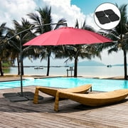 Outsunny 4-Piece 175lb Cantilever Patio Umbrella Base Weights for Offset Hanging Umbrella, Fasteners, HDPE Water or Sand Filled Weights, Black