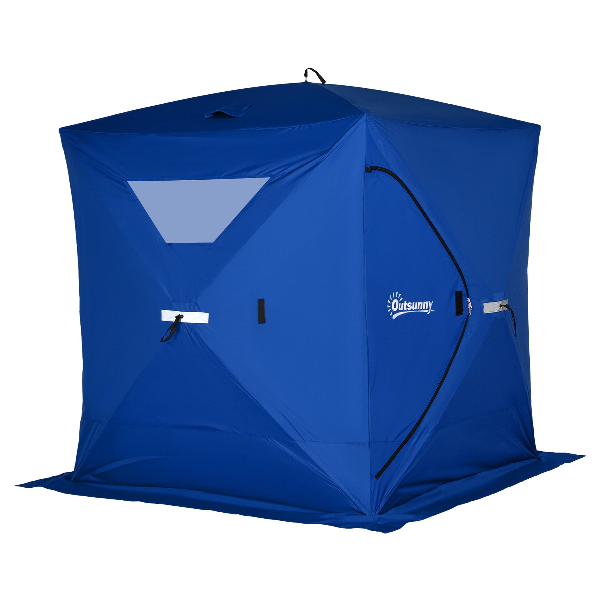Clam X-400 Portable 4 Person 8' Pop Up Ice Fishing Thermal Hub Shelter Tent