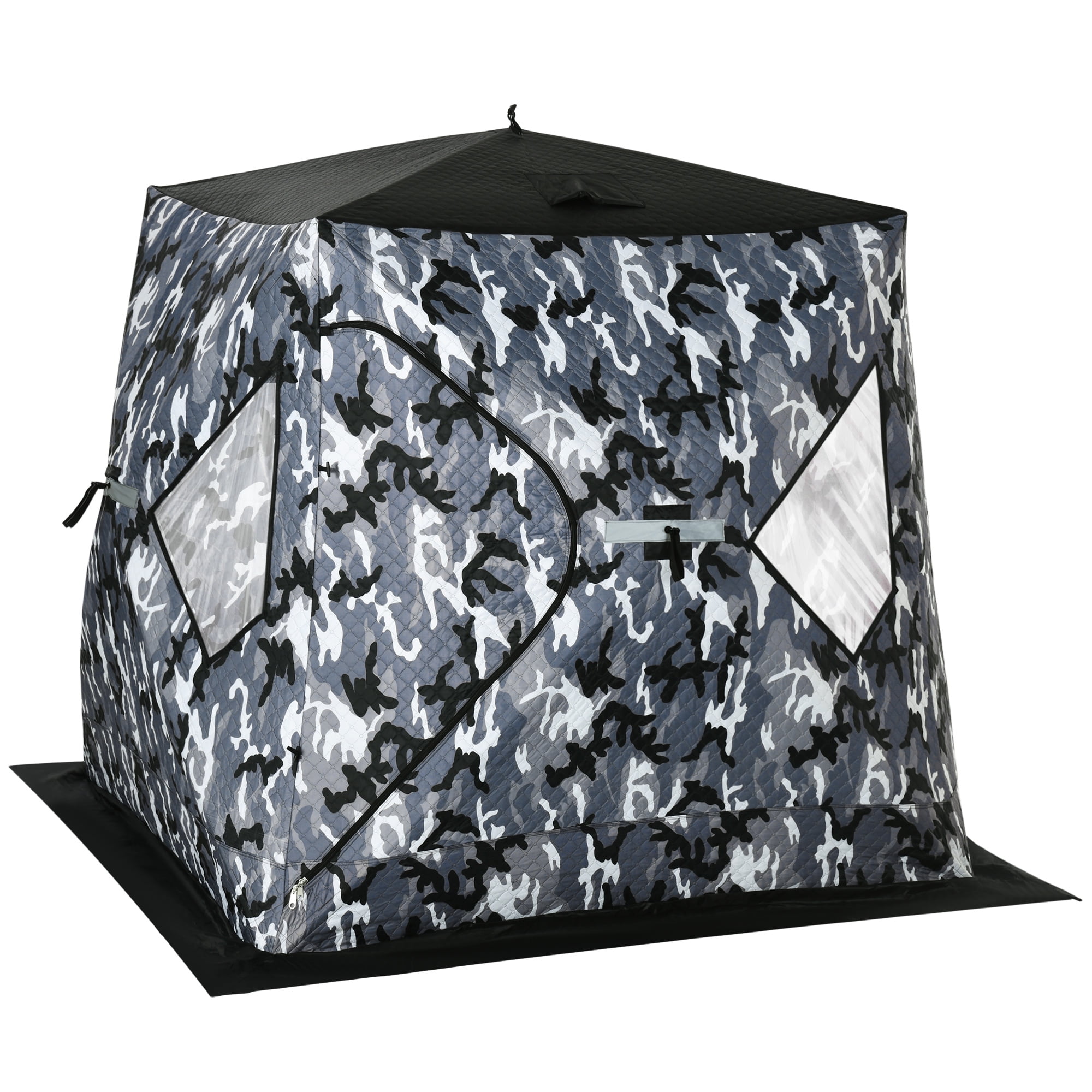 Outsunny 2 Person Insulated Ice Fishing Shelter PopUp Portable Ice