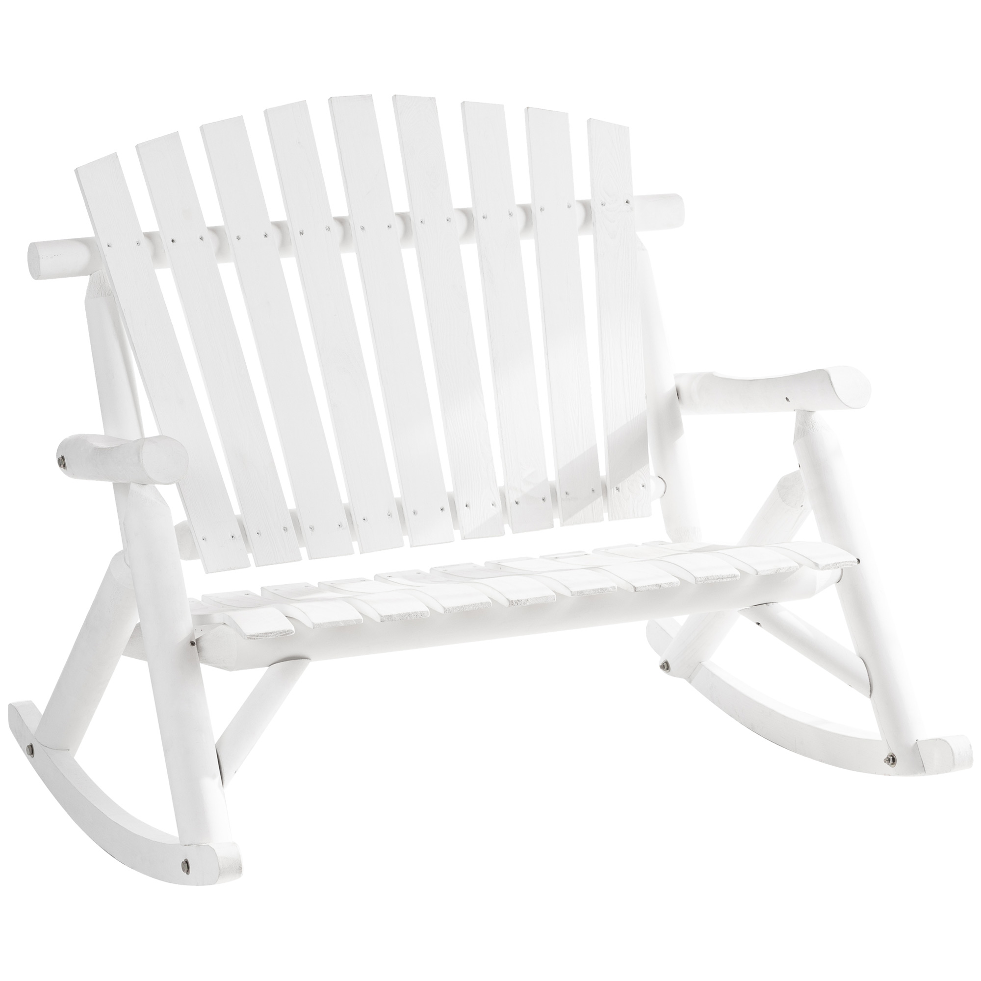 Outsunny 2-Person Wood Rocking Chair, Adirondack Rocker - image 1 of 9