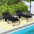 thumbnail image 1 of Outsunny 2-Piece Folding Chaise Lounge, Reclining Tanning Chairs, Black, 1 of 9