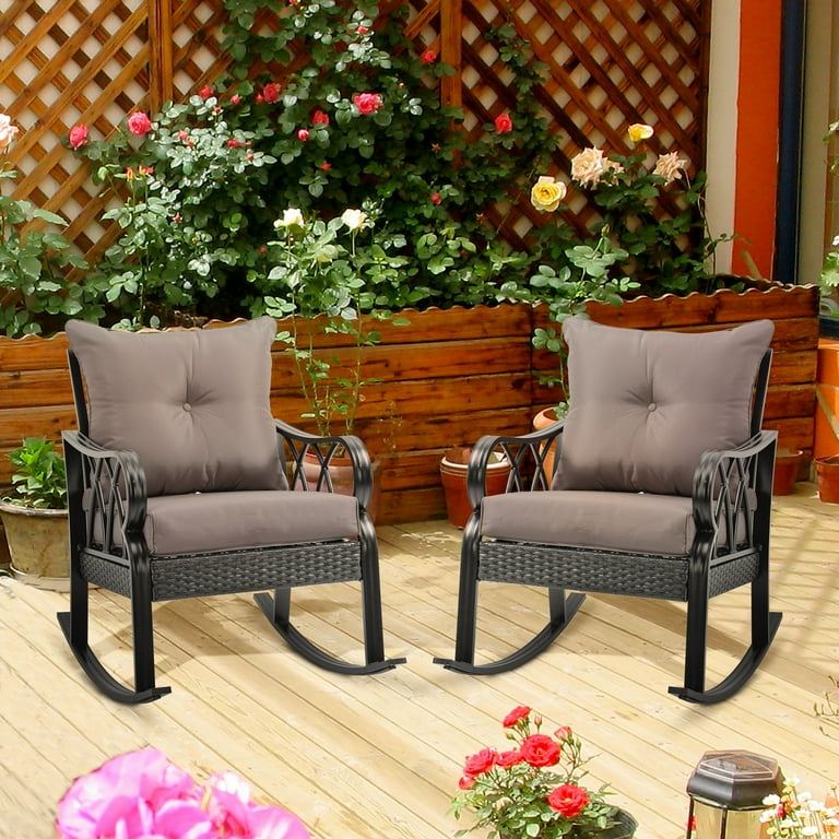 Amazon Outdoor Rocking Chair POCASSY Outdoor Rocking Chair Set Of