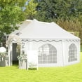 thumbnail image 1 of Outsunny 22.3' x 16.4' White Event Outdoor Canopies, Portable, 1 of 9