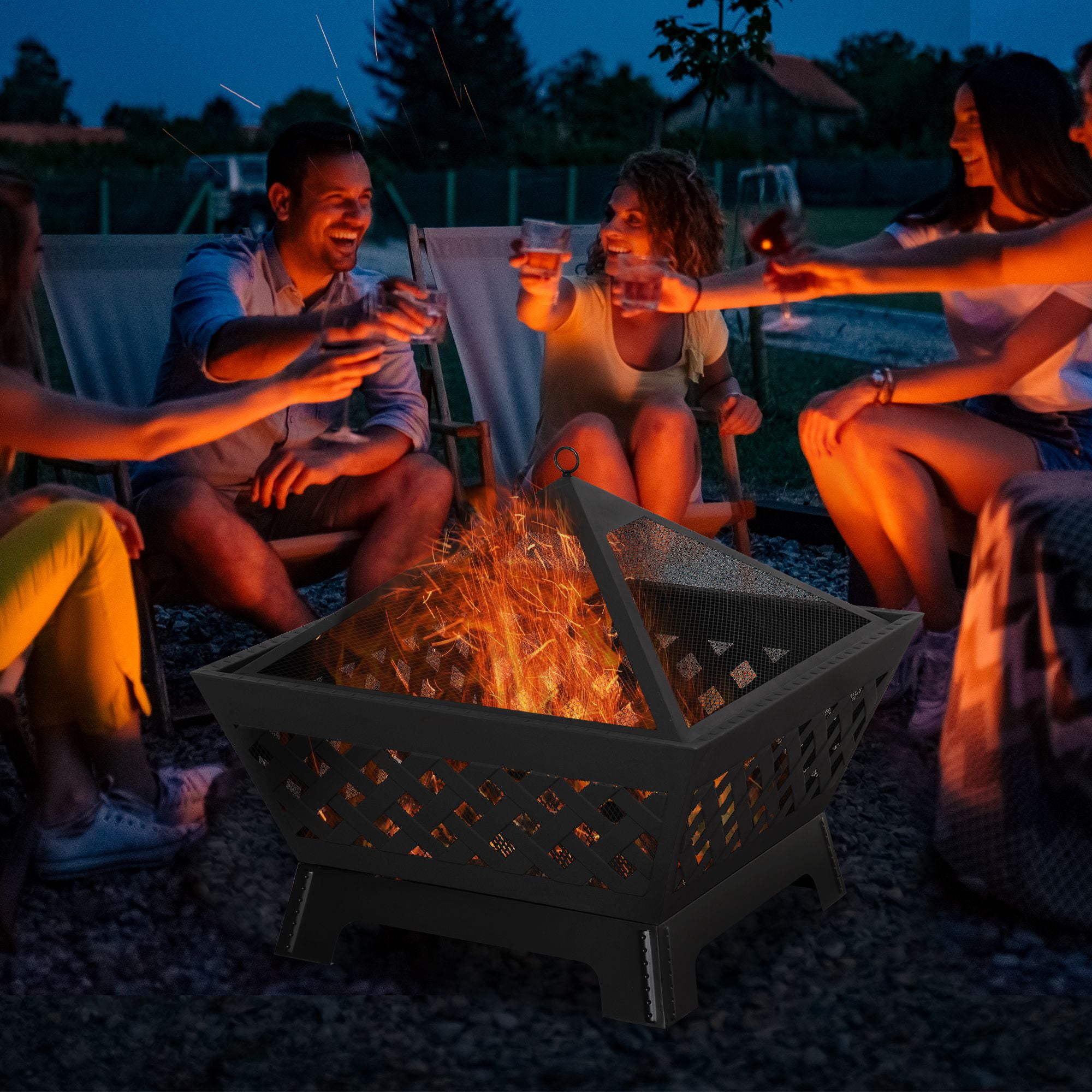 Free Shipping! Outsunny 26 Inch Outdoor Fire Pits, Bonfire Free Shipping! Outsunny 26 Inch Outdoor Fire Pits, Bonfire