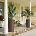 thumbnail image 1 of Outsunny 29 Inch Outdoor Planter, Weather and UV Resistant Stackable Large Planters, Brown, 1 of 9