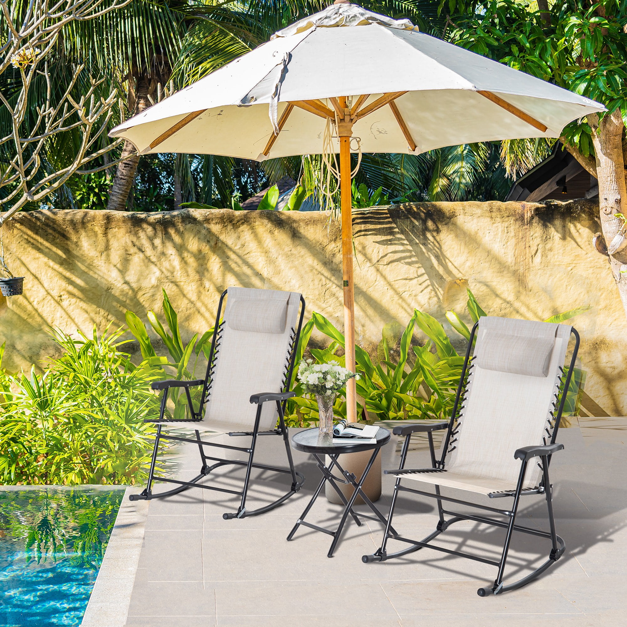 Mosaic 3 Piece Rocker Table Set