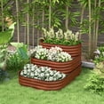 thumbnail image 1 of Outsunny 3-Tier Raised Garden Bed 62.25" x 43" x 32.25" Planter Set, Brown, 1 of 9