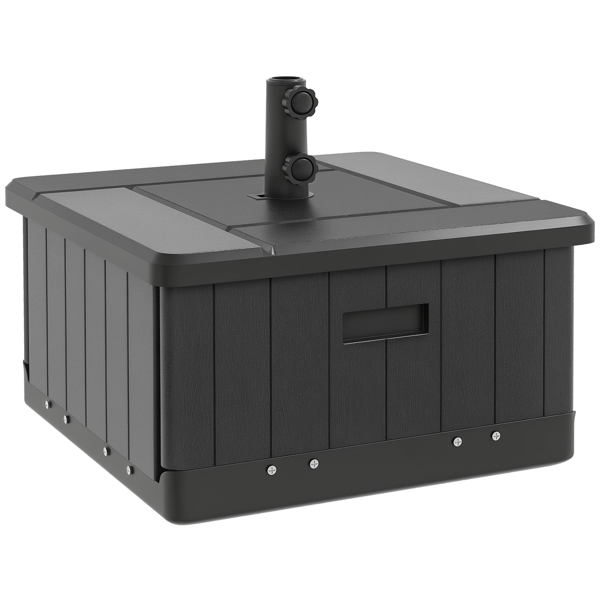 Outsunny 3-in-1 Outdoor Umbrella Base, Coffee End Table, Flower Box ...