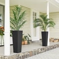 thumbnail image 1 of Outsunny 32 Inch Tall Planters for Outdoor Plants, Set of 2 Plastic Flower Pots with Drainage Holes, Black, 1 of 10