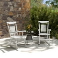 thumbnail image 1 of Outsunny 350 lbs Outdoor Wood Rocking Chairs Set of 2 with High Back White, 1 of 9