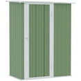 thumbnail image 1 of Outsunny 5 x 3 ft. Garden Metal Storage Shed with Lockable Door, Lawn Green, 1 of 9