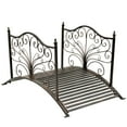 thumbnail image 1 of Outsunny 4’ Metal Arch Backyard Garden Bridge with Safety Siderails, Delicate Scrollwork, & Easy Assembly, Black Bronze, 1 of 6