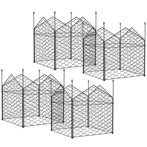 Outsunny 4 Pack Garden Chicken Wire Cloche, Plant Protectors from Animals