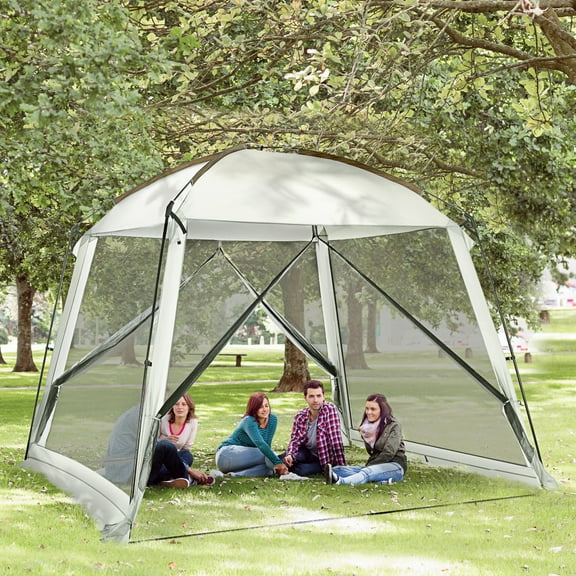 Outsunny 4-Person Screen Tent, Polyester, 118 inches