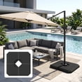 thumbnail image 1 of Outsunny 4-Piece Heavy Duty Cantilever Offset Umbrella Stand Base Weight, 264 lb. Capacity, Easy to Fill with Water or Sand, 1 of 7