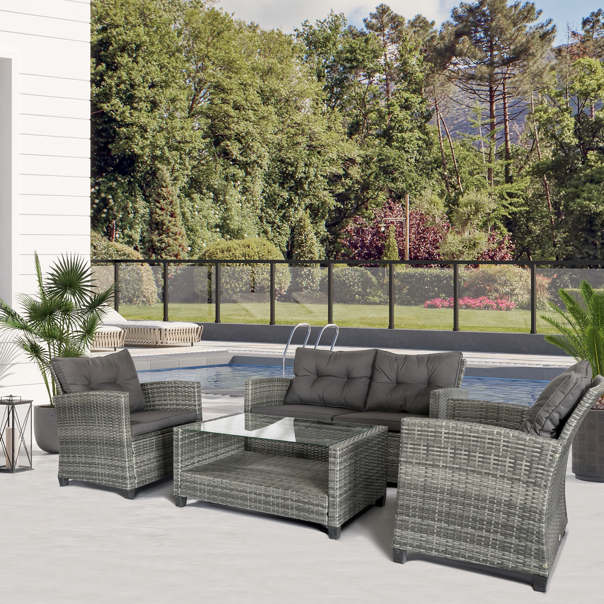 Outdoor Patio Rattan Furniture Set with Chairs Ethiopia Ubuy
