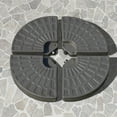 thumbnail image 1 of Outsunny 4 Pieces Cantilever Patio Umbrella Base, Fan Shaped Umbrella Weight w/ Built-In Handles & Rugged Material, Coffee, 1 of 10