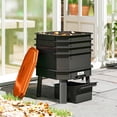 thumbnail image 1 of Outsunny 4-Tray Worm Composter Bin, 7.4 Gal Outdoor & Indoor Worm Composter for Recycling Food Waste, Orange, 1 of 9