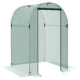 thumbnail image 1 of Outsunny 4' x 4' Crop Cage, Plant Protection Tent with Zippered Door and Galvanized Steel Frame, Fruit Cage Netting Cover for Garden, Yard, Lawn, Green, 1 of 6