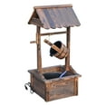 thumbnail image 1 of Outsunny 44" Wooden Outdoor Wishing Well Fountain with Electric Water Pump, 1 of 11