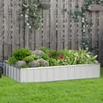 thumbnail image 1 of Outsunny 5.7' x 3' Galvanized Raised Garden Bed Kit for Vegetables, White, 1 of 9