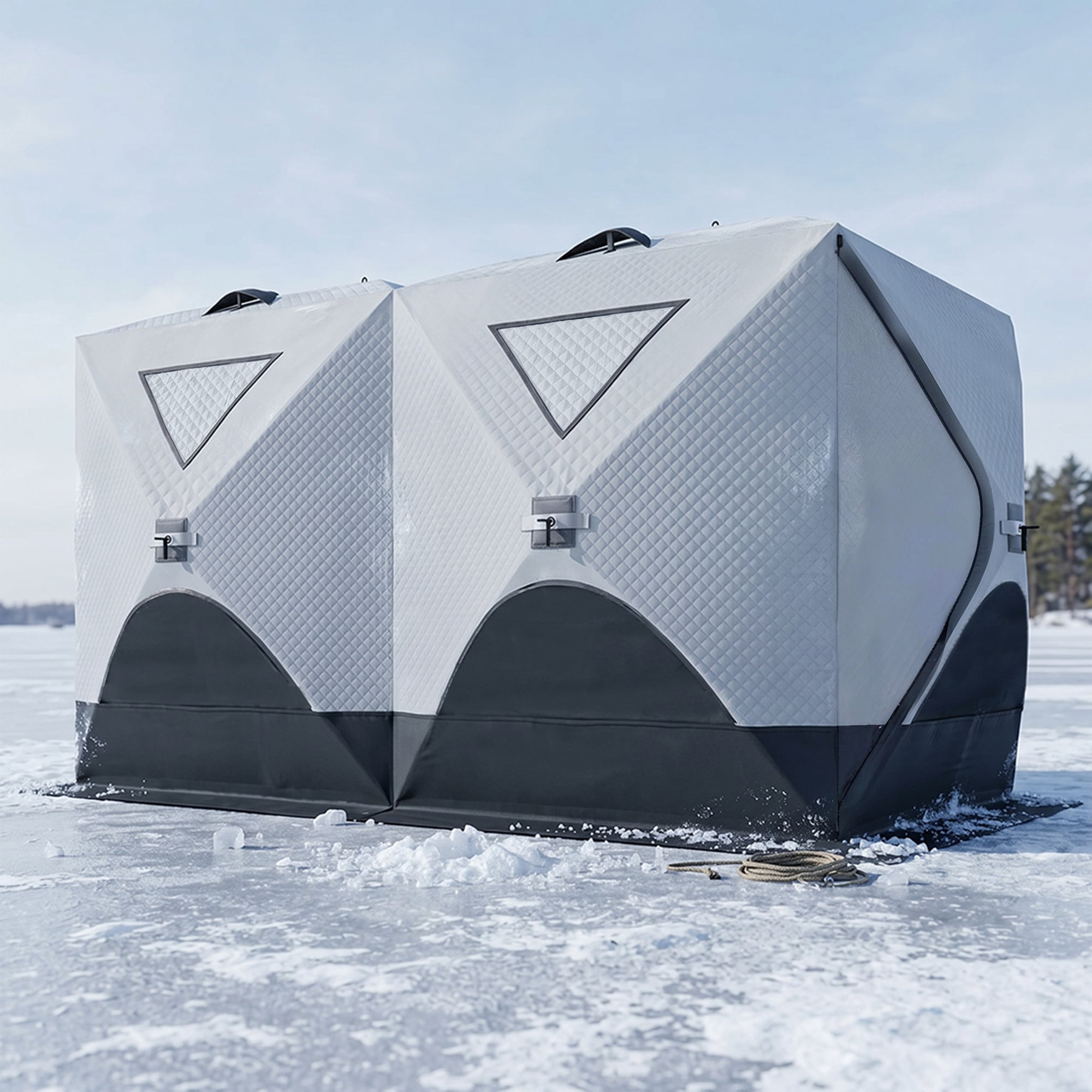 CLAM Jason Mitchell X5000 Insulated Ice Fishing Pop Shack, Outdoor