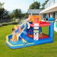 thumbnail image 1 of Outsunny 5-in-1 Water Slide Kids Inflatable Bounce House Space Theme Water Park Includes Slide Trampoline Pool Cannon Climbing Wall with Carry Bag, Repair Patches without Air Blower, 1 of 9