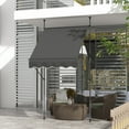 thumbnail image 1 of Outsunny 5' x 4' Retractable Awning, Non-Screw, Dark Gray, 1 of 9